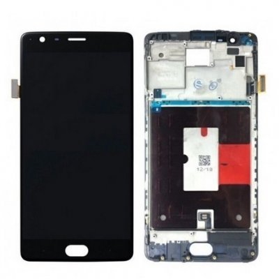 Replace / Repair Your Broken Screen Using this parts of LCD Display and Touch Screen Combo Folder for OnePlus 3 - Black Frame