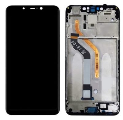 Display Screen for Xiaomi Pocophone F1 Poco F1 phone, M1805E10A with Touch Combo Folder Full Assembly Digitizer Glass Replacement, Black Frame