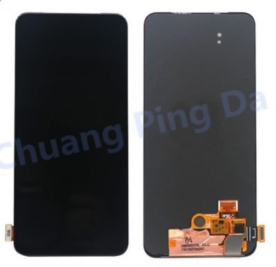 Display Screen for Amoled Oppo Reno2 Z Reno 2Z, Reno 2 Z, PCKM70, PCKT00, PCKM00, CPH1945, CPH1951 with Touch Combo Folder Full Assembly Digitizer Glass Replacement, Black Frame